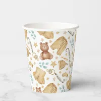 Brown Boho Baby Clothes Baby Shower Paper Cups