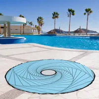 Beach Towel  (rnd) - Optical Illusion Spiral