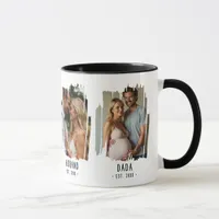 Dada Milestones Photos & Years Custom Text Gift Mug