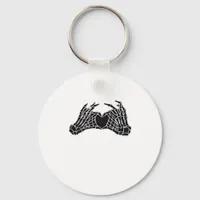 Skeleton Heart Hands Clean Graphic Mood Keychain