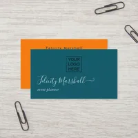 Teal and Orange Business Card