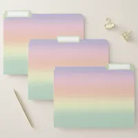 Elegant Pastel Rainbow Water Color File Folder