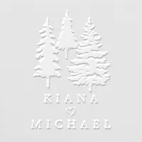 Mountain Landscape Trees Wedding ID787  Embosser