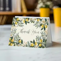 Multi Occasion Elegant Mediterranean Botanical Thank You Card
