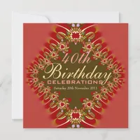 Age Birthday Delicate & Grand Celebrations Invitation