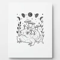 Academia Moon Witchy Goblincore Aesthetic Frog Plaque