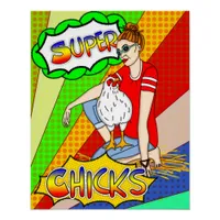 Cool Chicks | Chicken Art  Poster