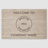 Simple Company Logo Welcome To Business  Fiber Doormat