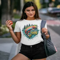 Rainbow Dance A Vibrant Fish Leaps From the Water T-Shirt