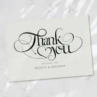 Minimalist Calligraphy Thank You Note Card