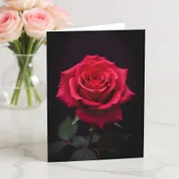 Red Rose Will You Be My Valentine? Card