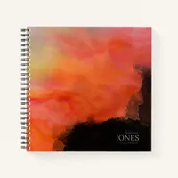 Blazing Sky Abstract Tangerine Orange ID794 Notebook