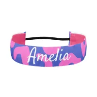 Modern Pink Abstract Spots Non-Slip Headbands