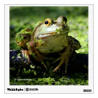 Cute Green Frog Strikes a Pose on the Hose Wall Sticker