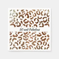 50 and Fabulous Big Cat Print Abstract Napkins