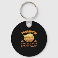 Trumpkin Halloween Pumpkin Keychain
