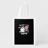 Treat Or Vote, Spooky Trumpkin, Halloween Graphic, Grocery Bag