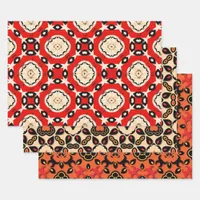 Tribal Ethnic Arabesque Boho Chic Geometric Wrapping Paper Sheets