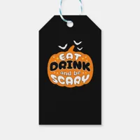 Funny Halloween Pumpkin Eat Drink And Be Scary Ess Gift Tags