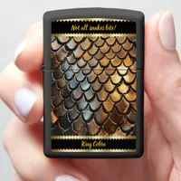 Intricate texture of a poisonous snake’s skin zippo lighter