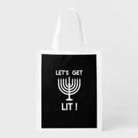 Happy Hanukkah Tis The Season Get Grocery Bag