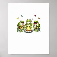 Cottagecore Aesthetic Frogs Camping Forest Goblinc Poster