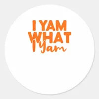 I Yam What I Yam Sweet Potato Thanksgiving Couple  Classic Round Sticker