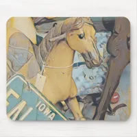 Antique store window display mouse pad