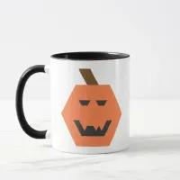 Double-Sided Trapezoid Tile Creepy Jack-o-Lantern Mug