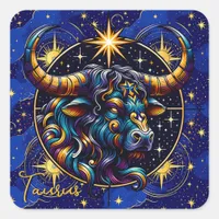 Horoscope Sign Taurus Zodiac Astrology Square Sticker