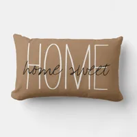 Home sweet Home Brown Lumbar Pillow