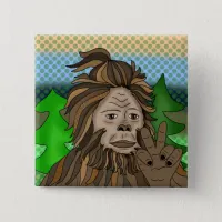 Peace Sign Bigfoot Sasquatch   Button