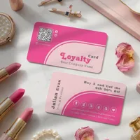 Modern Chic Retro Groovy Pink Loyalty Card
