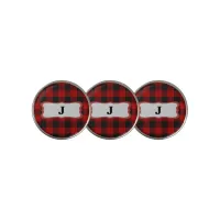 Rob Roy Tartan Red and Black Golf Ball Marker