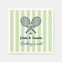 Tinis & Tennis Preppy Tennis Birthday Party Napkins