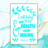 Bible verse turquoise | Archival Heavyweight Paper Poster