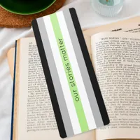 Agender Pride Flag Stripes LGBT Bookmark