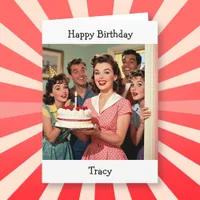 Personalized Happy Birthday | Mid-century Vintage Card