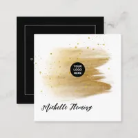 Black and Gold Square Business Card