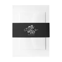 Wedding Invitation Wrap / Belly Band | Black