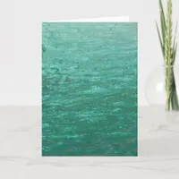 Cool Green Abstract Water Card