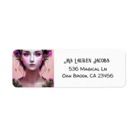 Ethereal Enchanted Fairytale Beautiful Woman Label