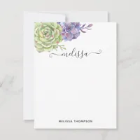Watercolor Desert Cactus Succulents Note Card