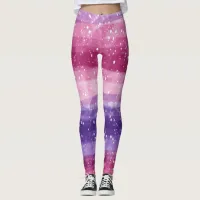 Purple and Pink Speckled  Leggings