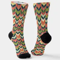 Nature Colors Chevron Pattern Socks