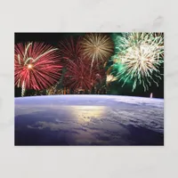 World and Fireworks, View of Earth, ZSSG Postcard