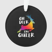 Oh Deer Queer Pride Minimal ArtistAcrylic Ornament
