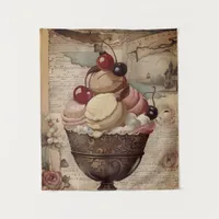 Mixed Media Icecream Collage Tapestry