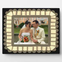 Personalized Wedding Photo Sepia Lace Ribbon Frame