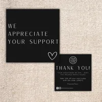 Minimalist Modern Logo Business Thank You Card 